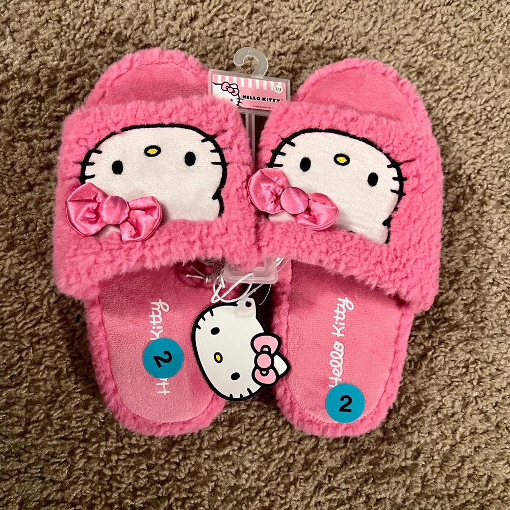 Hello Kitty Girls Cozy Slide Slippers